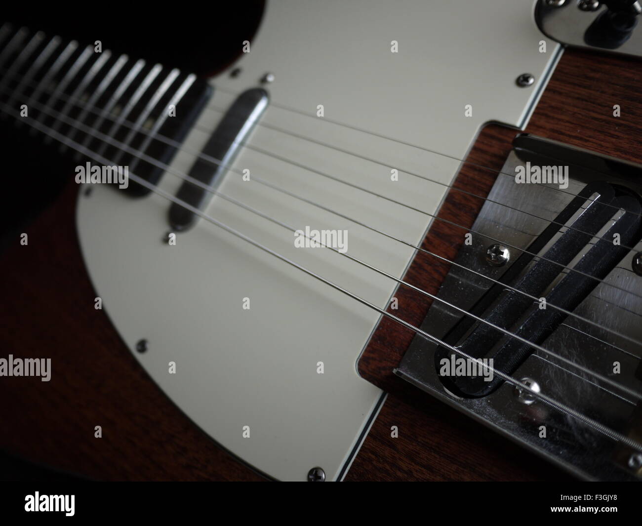 Guitare électrique Fender Telecaster détaillées closeup Banque D'Images
