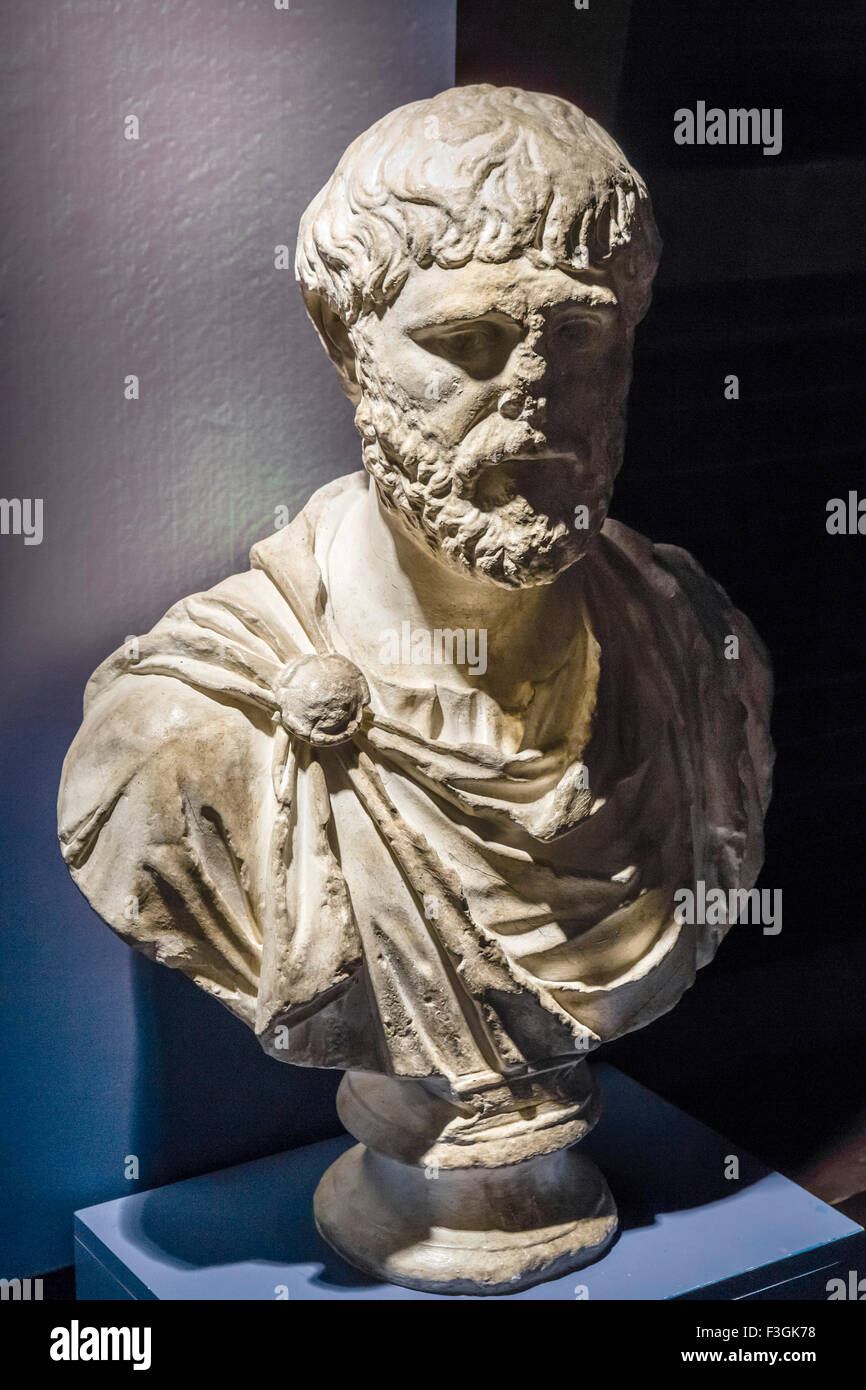 Buste à Lullingstone Roman Villa, Kent, England, UK Banque D'Images