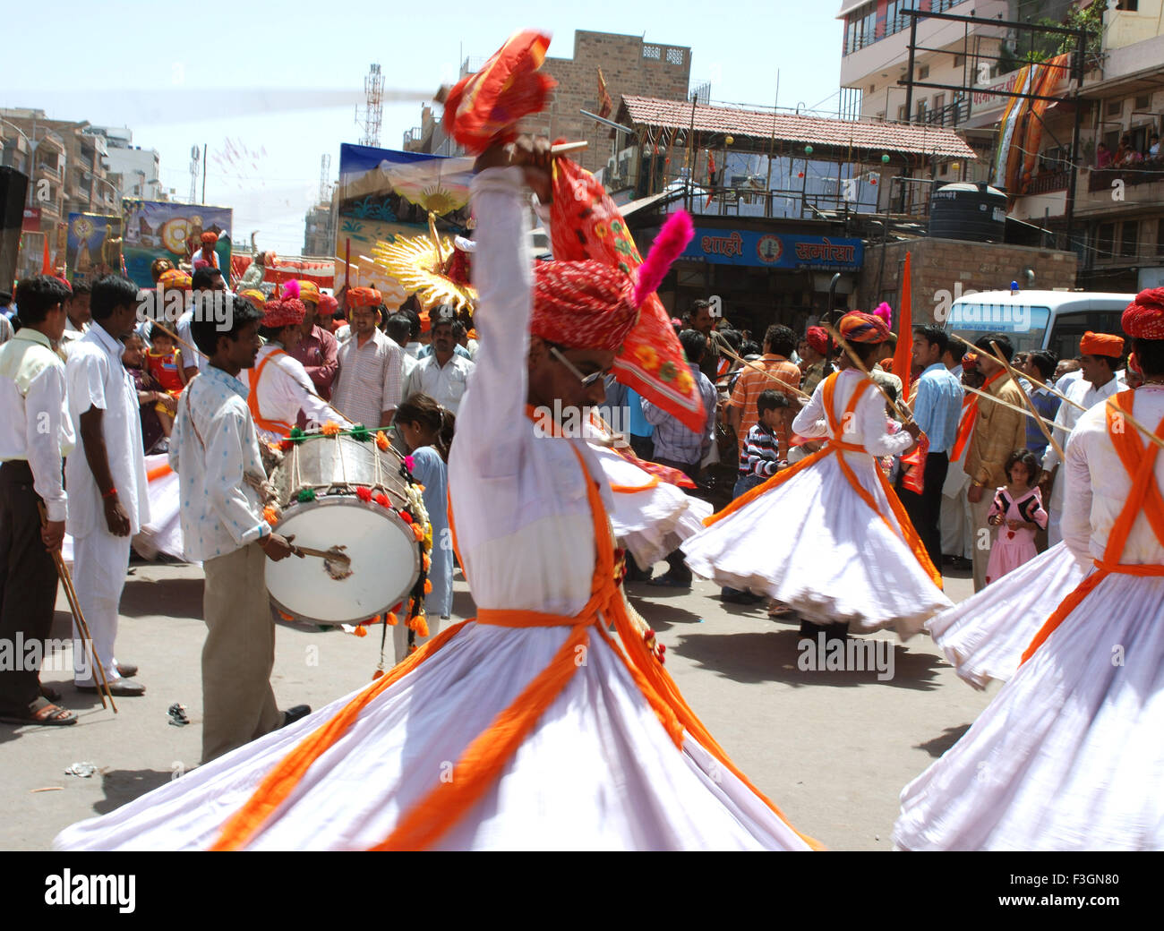 Procession du festival Ramnavmi ; Jodhpur Rajasthan ; Inde ; Banque D'Images