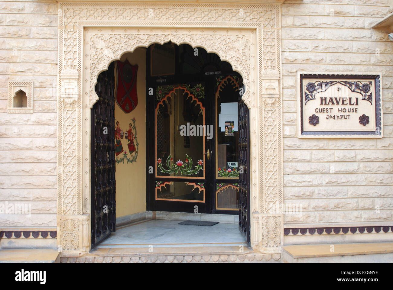 Haveli guest house ; Jodhpur Rajasthan ; Inde ; Banque D'Images