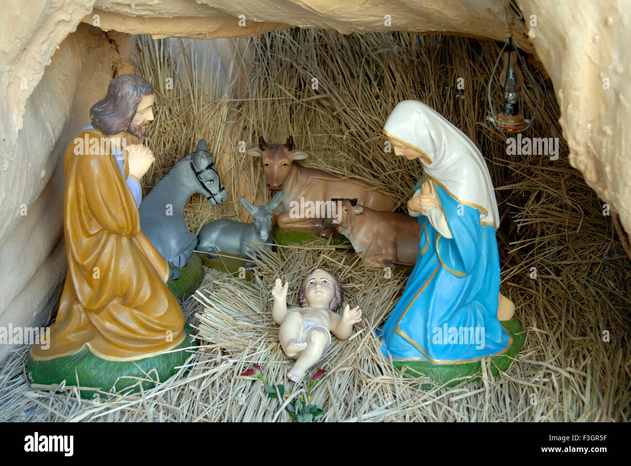 Naissance de Jésus-Christ, fête de Noël, Bandra, Bombay, Mumbai, Maharashtra, Inde, Banque D'Images