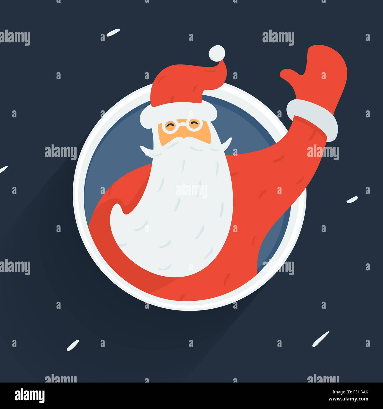 Caractère vectoriel du Père Noël Illustration de Vecteur