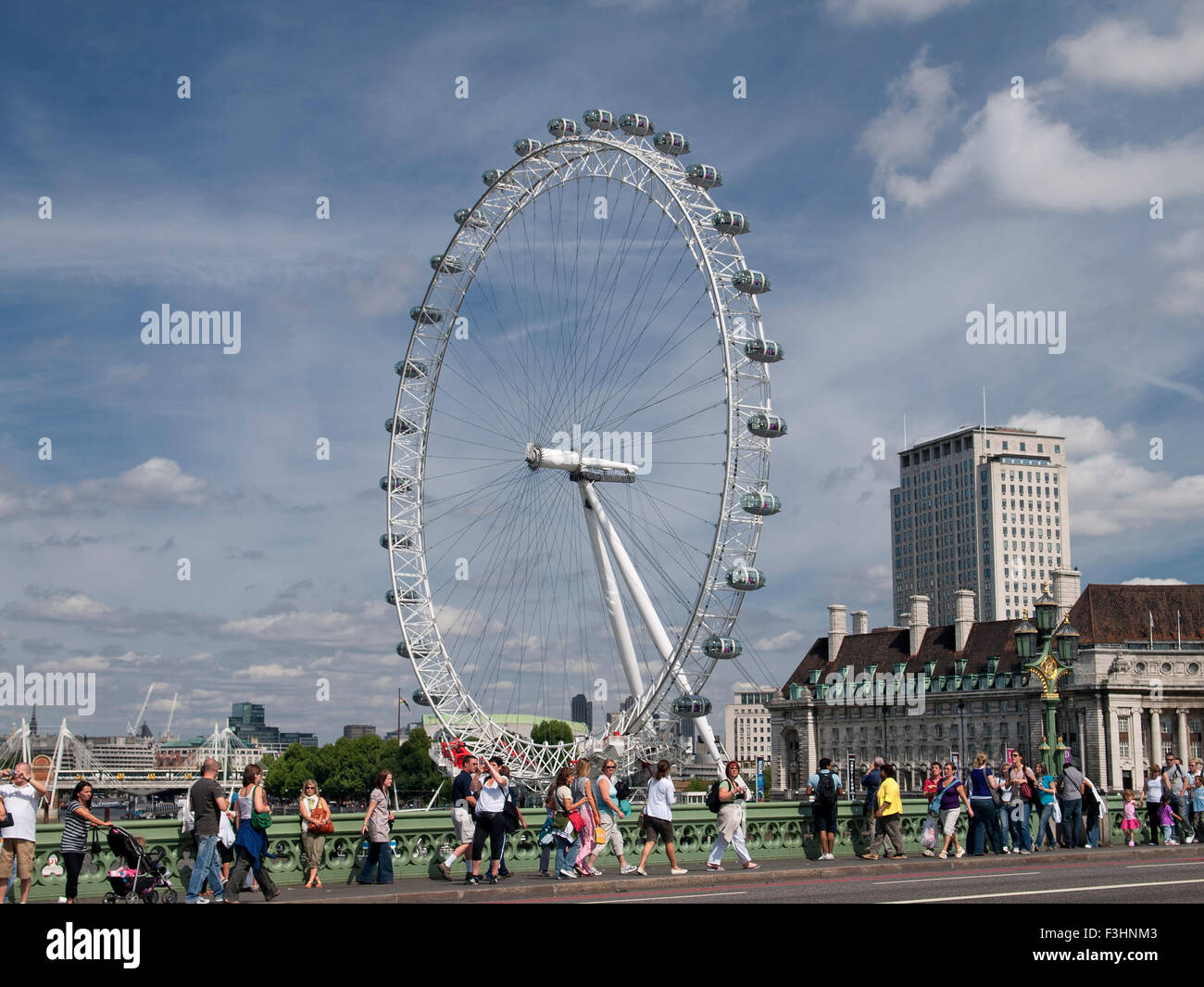 Le London Eye, Grande Roue. Londres. L'Angleterre. La Grande-Bretagne. Banque D'Images