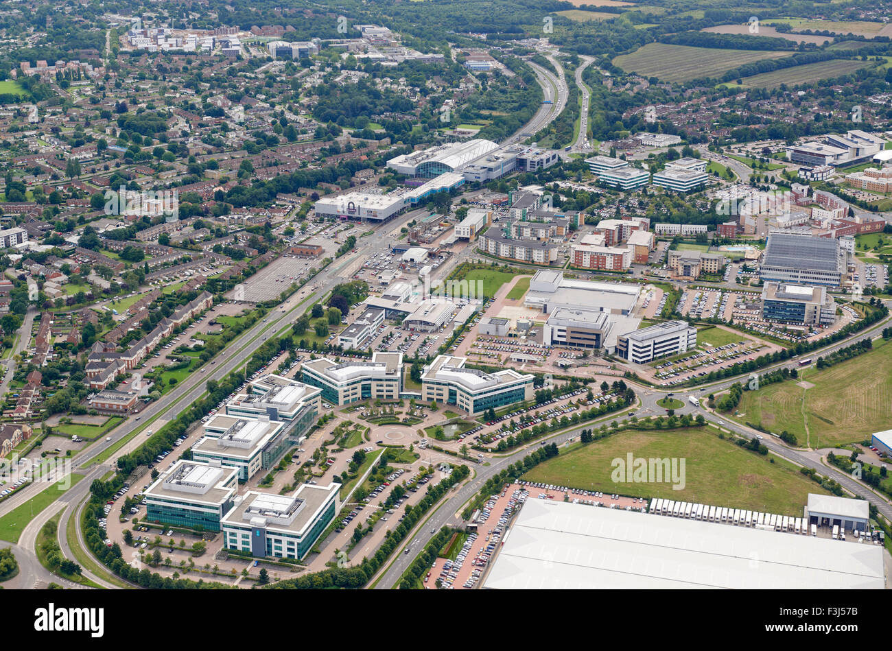 Le parc d'affaires Hatfield, Hatfield, Angleterre du Sud-Est, Royaume-Uni Banque D'Images