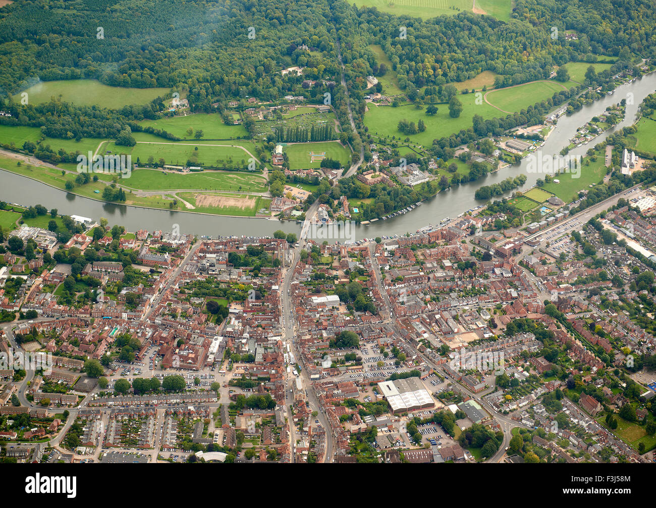 Henley on Thames, Angleterre du Sud-Est, de l'air Banque D'Images