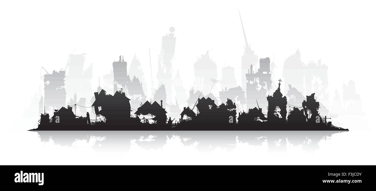 Ville fantôme Illustration de Vecteur