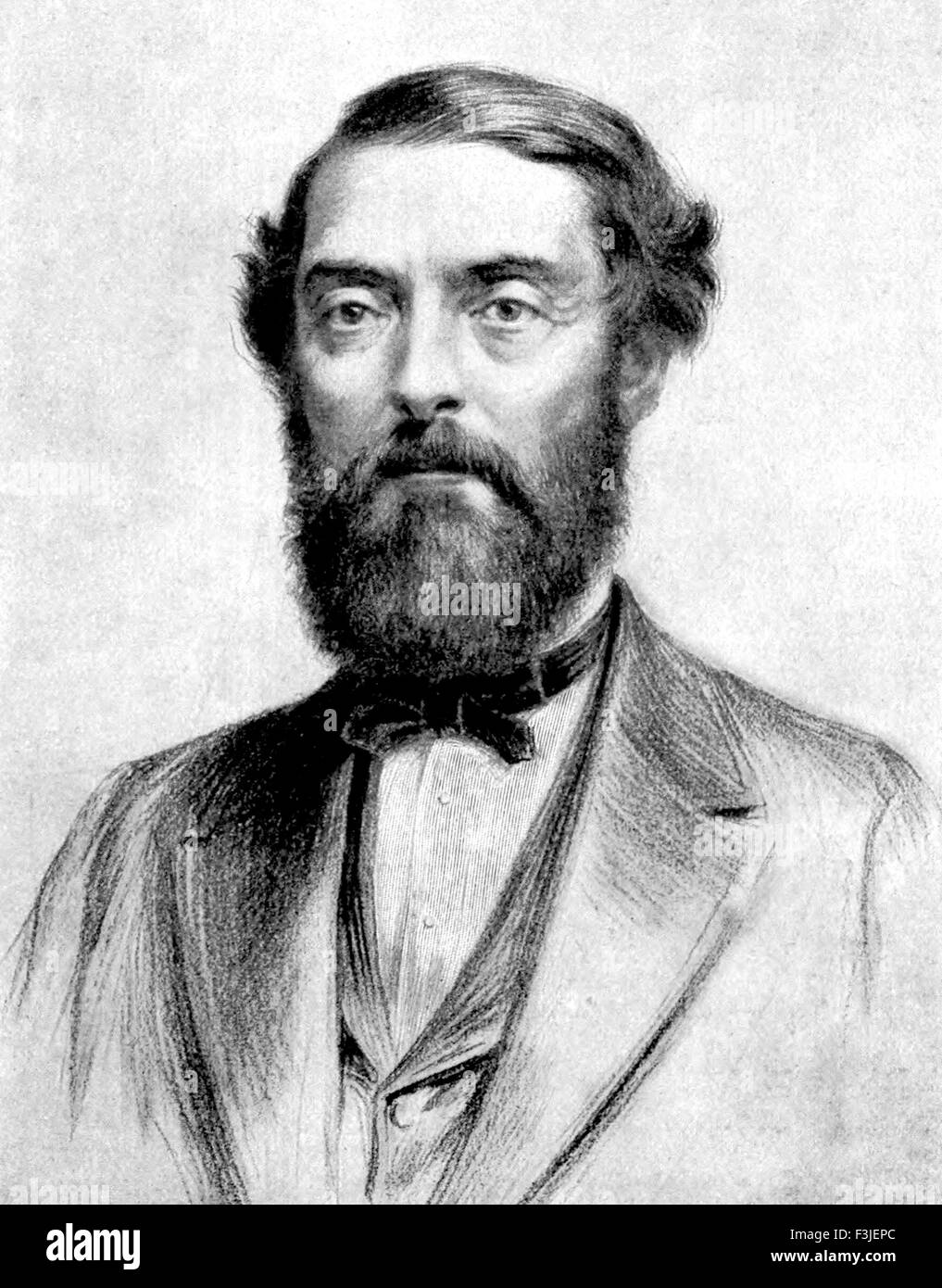 EDWIN DRAKE (1819-1880), pionnier américain qui l'extraction du pétrole Banque D'Images