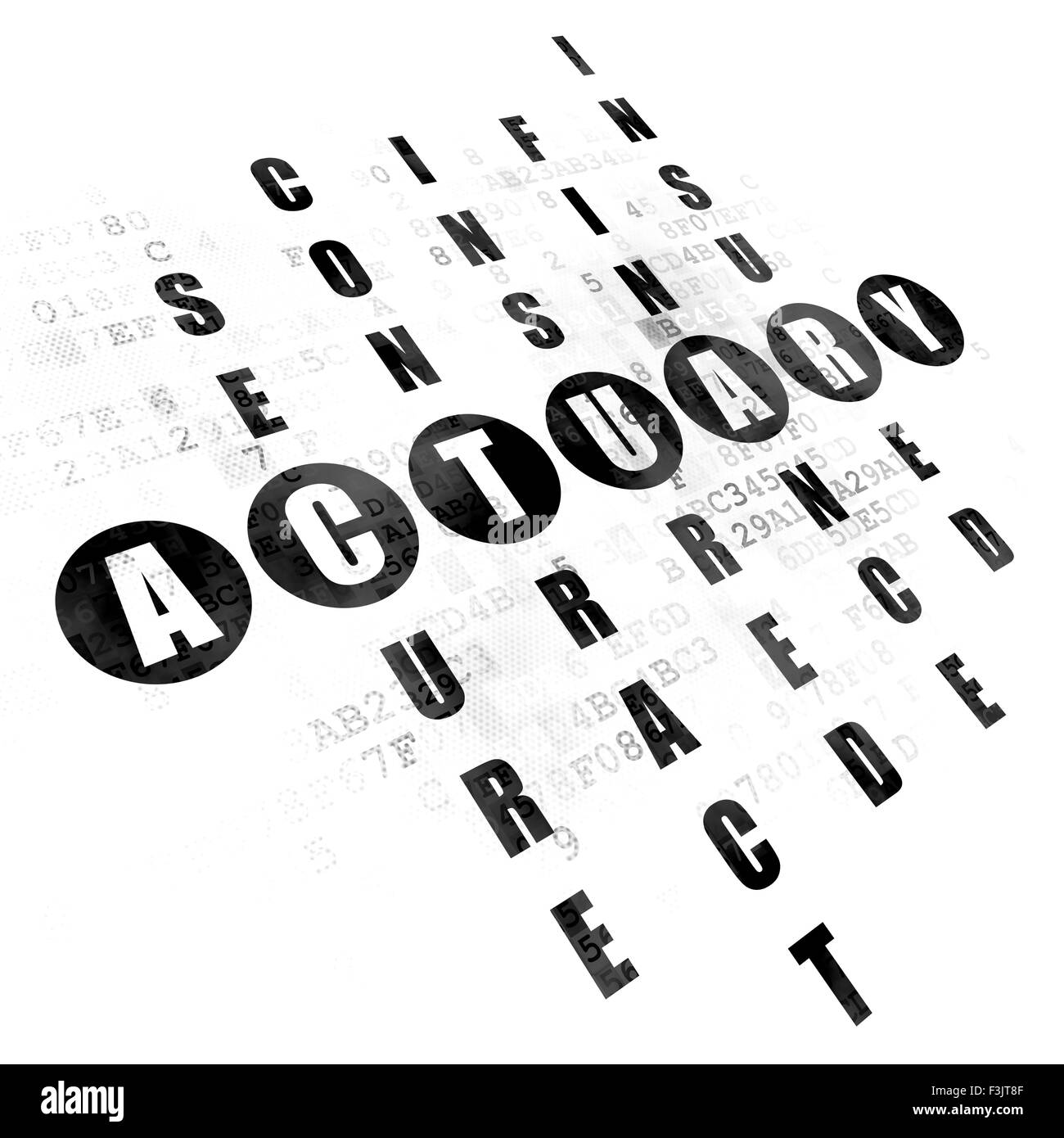 Concept d'assurance : actuaire dans Mots croisés Banque D'Images Concept d'assurance : actuaire dans Mots croisés Banque D'Images
