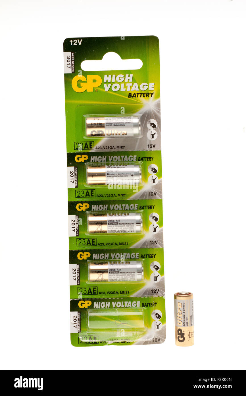 Pile alcaline haute tension 23æ 12 volt 12v MN21 Banque D'Images