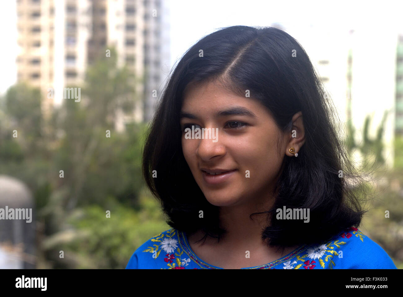 15 ans, fille, Borivali Bombay Mumbai Maharashtra Inde Parution Modèle Banque D'Images
