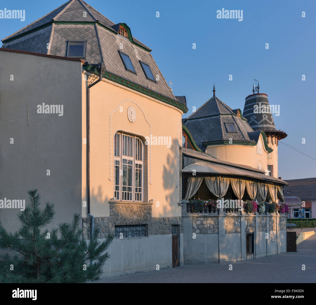 Bâtiment de l'ancien casino à Berehove, Zakarpattia, Ukraine Banque D'Images