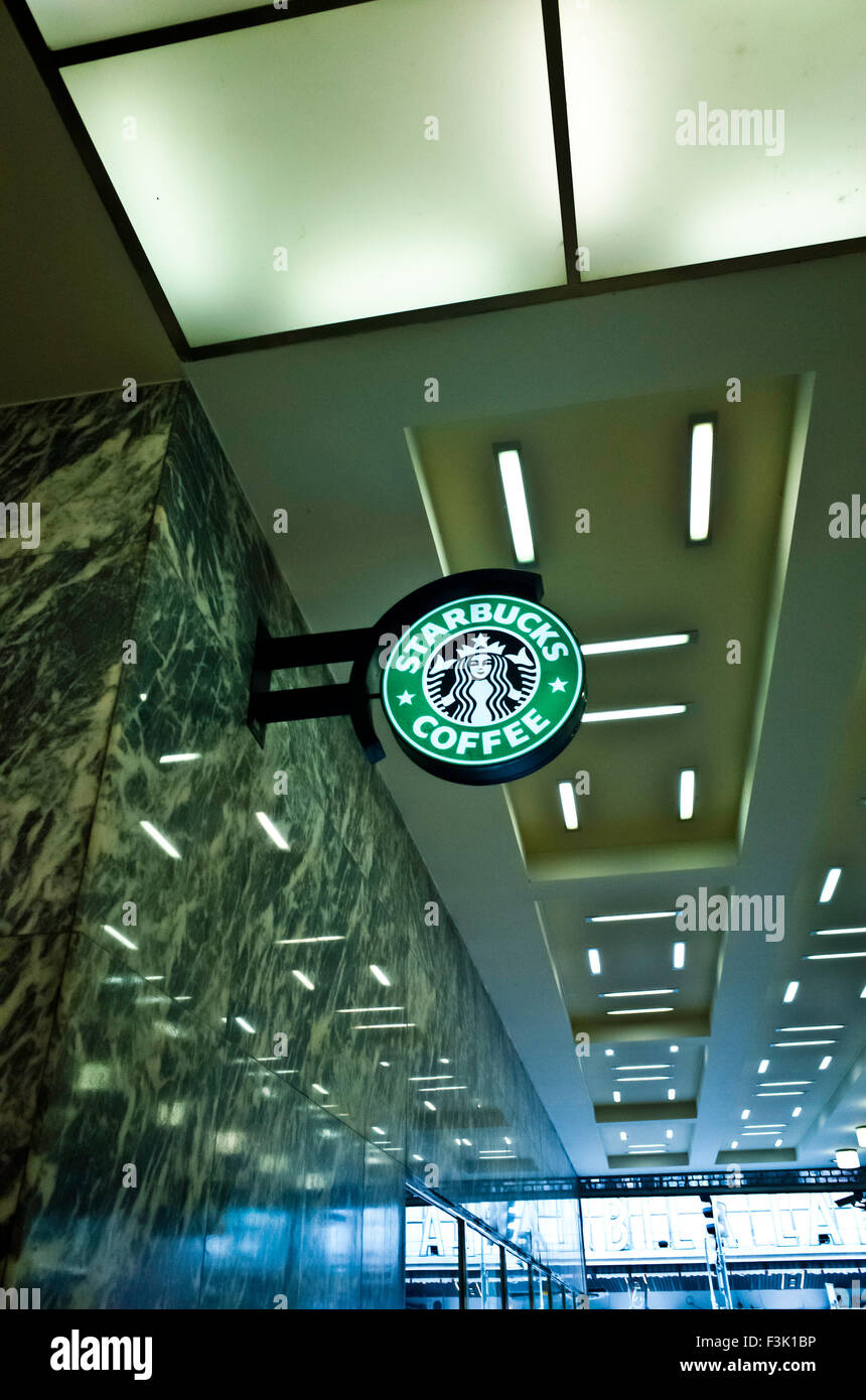 Le logo de Starbucks coffee house Banque D'Images