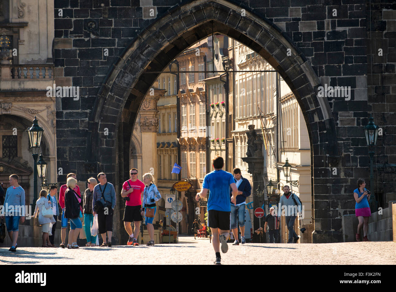 Tour du pont de la Vieille Ville, Prague, République Tchèque Banque D'Images