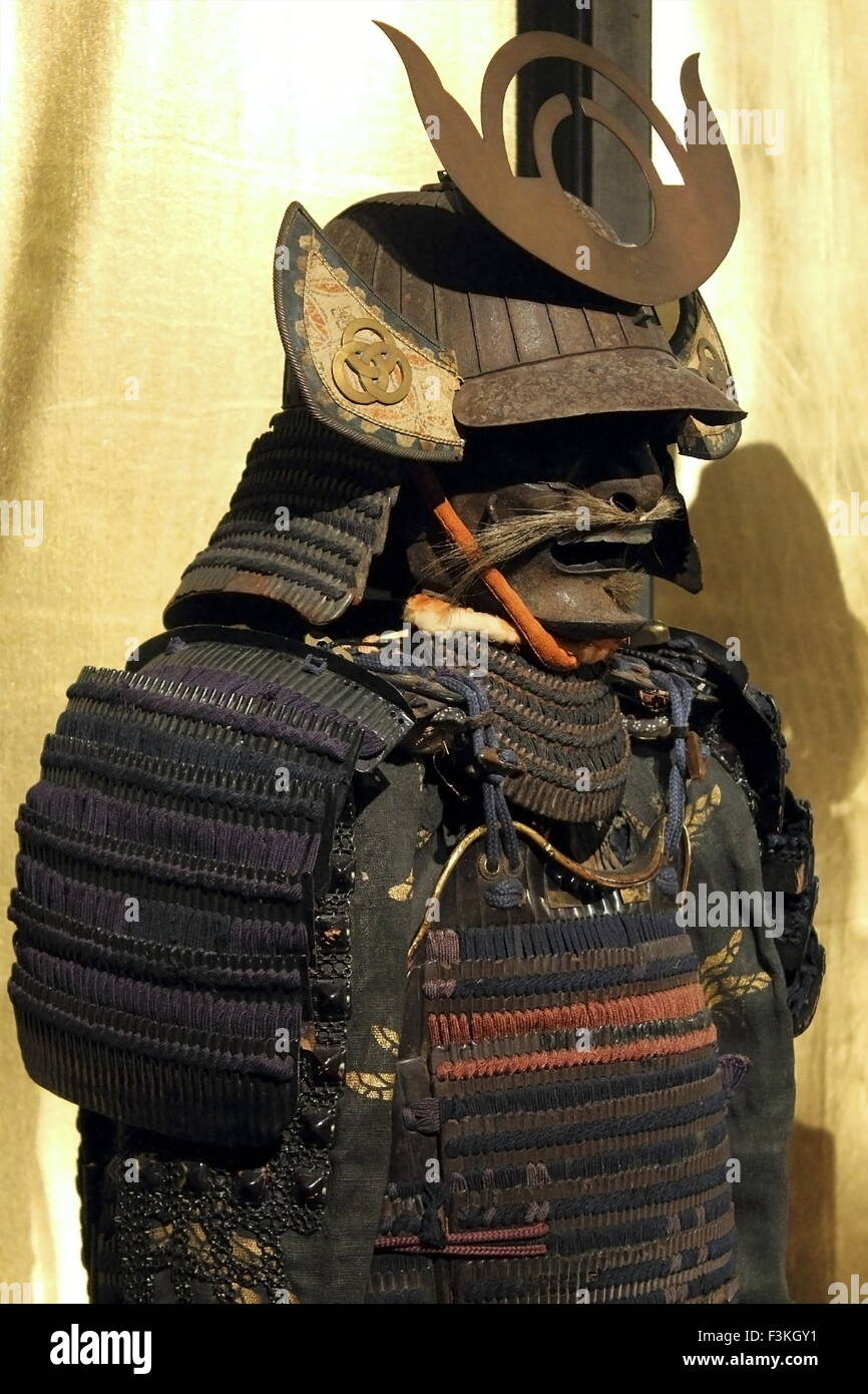 L'armure de l'ancien samouraï japonais Banque D'Images