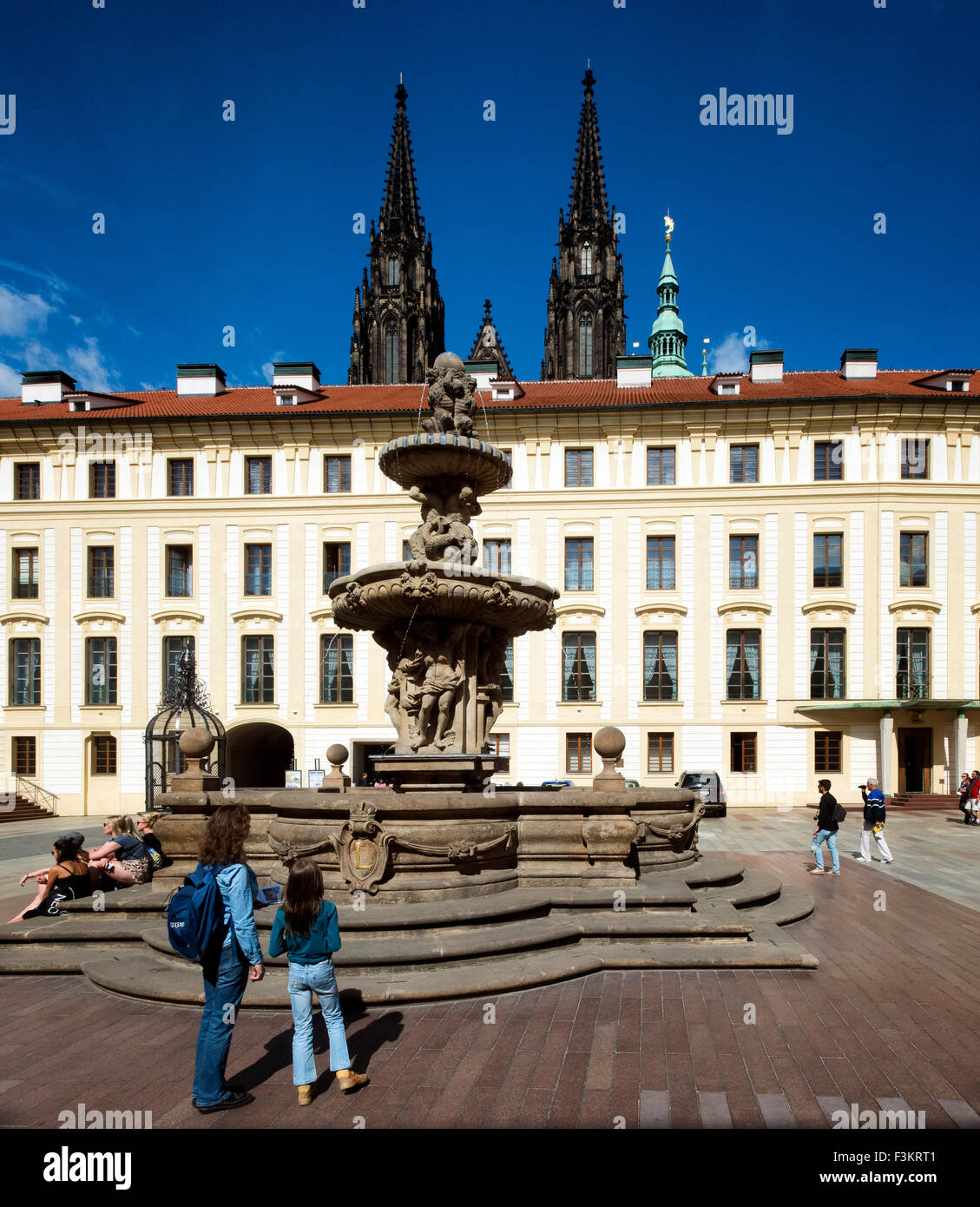 Vieux palais Royal, St, Cathédrale Saint-Guy, Prague, République Tchèque Banque D'Images
