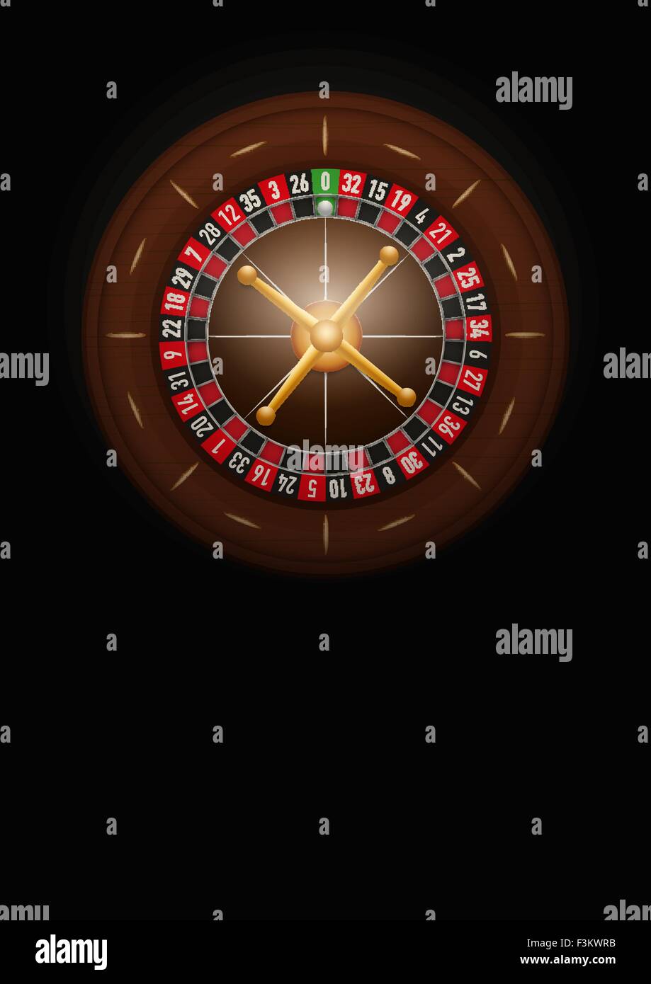 Fond sombre de la roulette de casino. Vector Illustration. Illustration de Vecteur