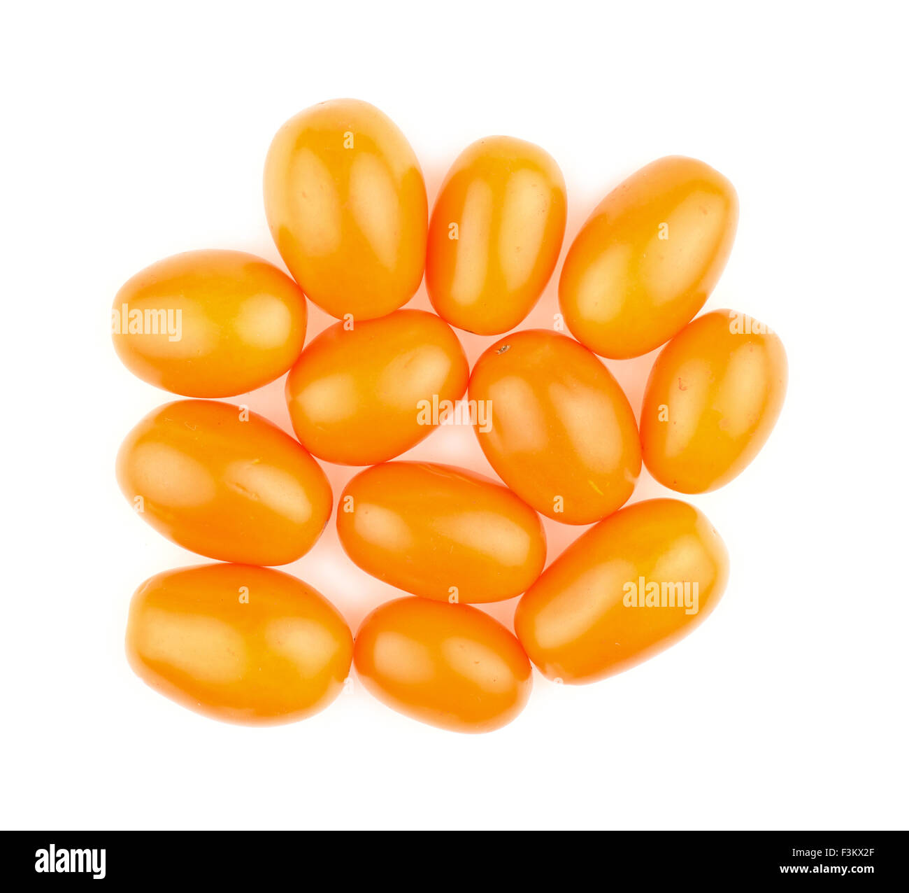 Vue de dessus de l'antenne de jaune orange cerise tomates raisins Banque D'Images