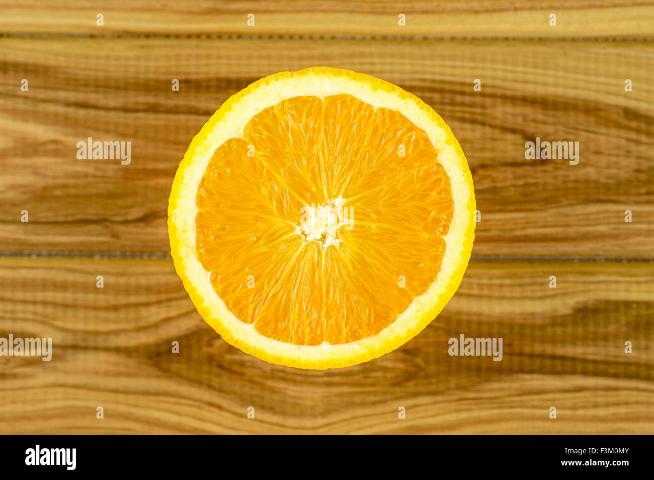 Vue de dessus d'orange coupées en deux Banque D'Images