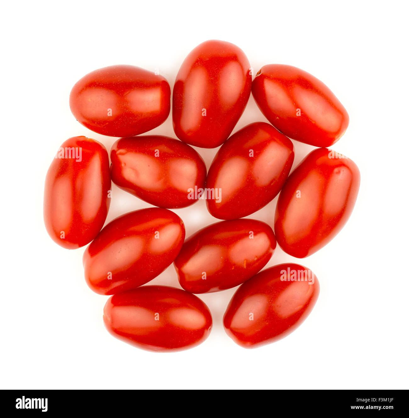 Vue aérienne de tomates raisins rouges mûres Banque D'Images