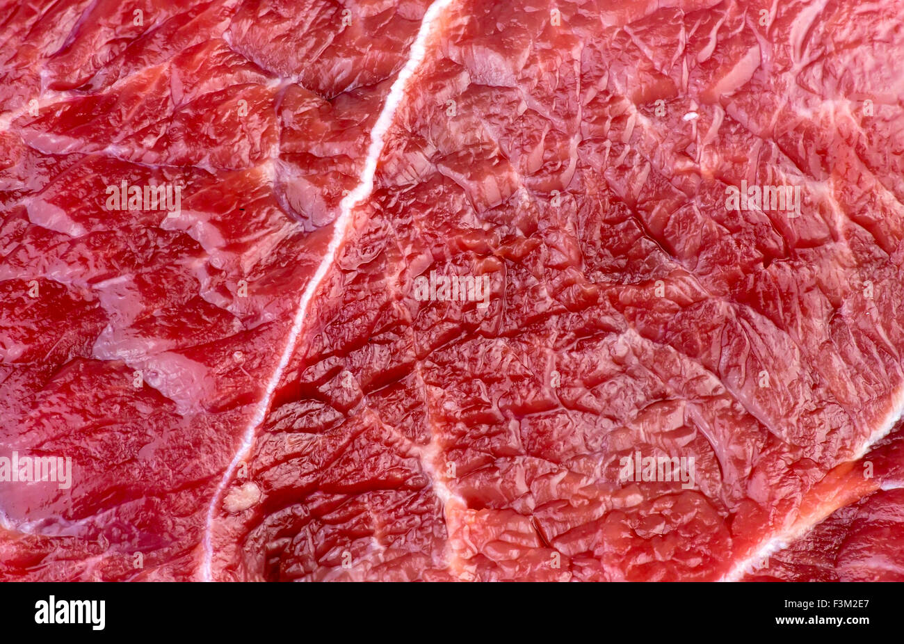 Closeup macro fond texture de viande d'agneau boeuf rouge Banque D'Images