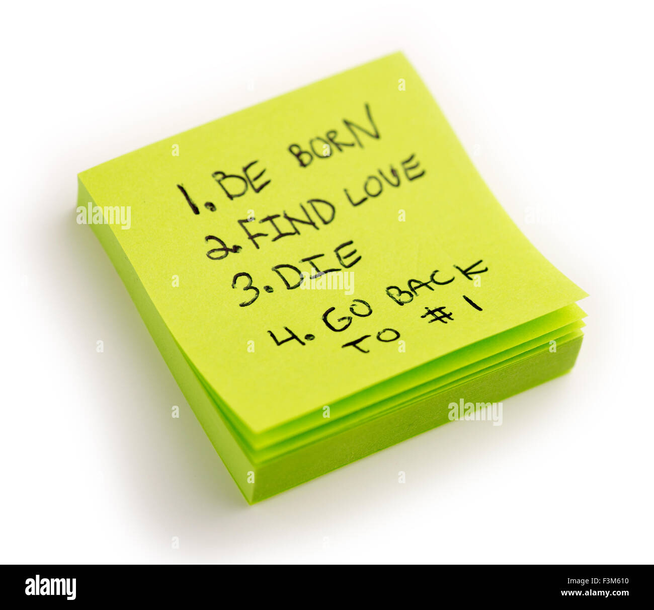 Liste de choses à faire pour la vie Banque D'Images