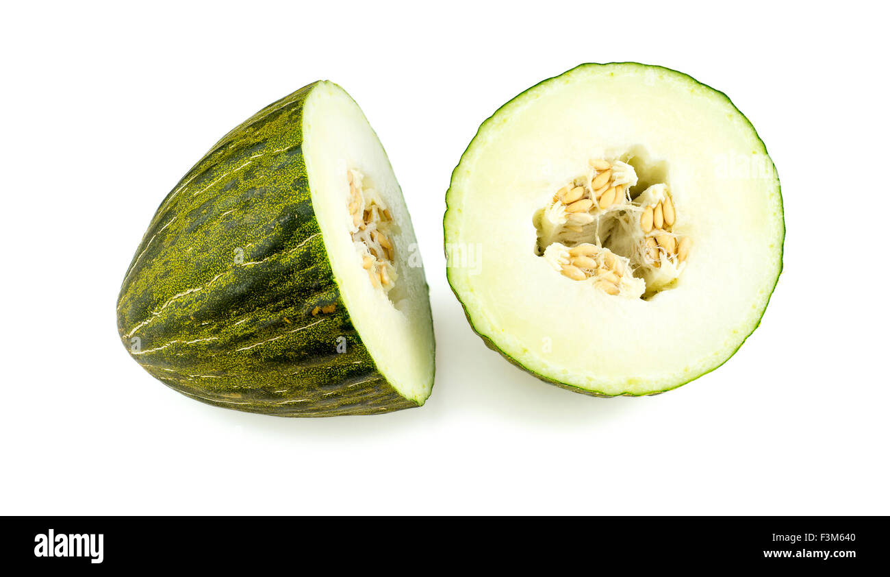 Piel de sapo melon, père noël isolé de melon Banque D'Images