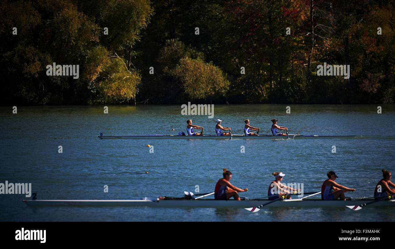 L'Aviron,rivière,Ontario,Canada,course,Scull Banque D'Images L'Aviron,rivière,Ontario,Canada,course,Scull Banque D'Images