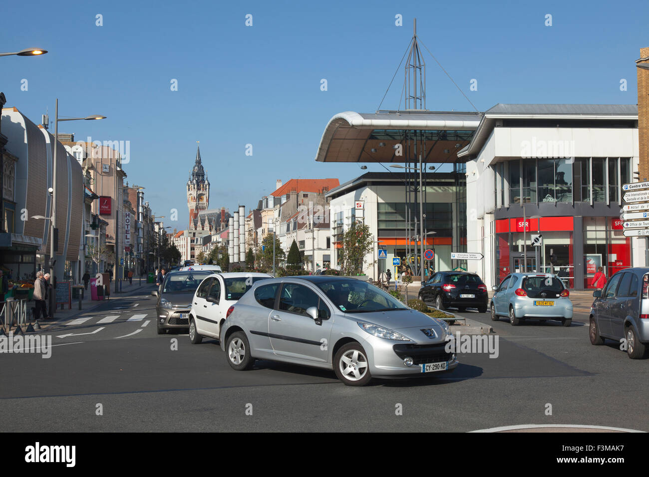 Calais, France , le centre de la ville. Banque D'Images
