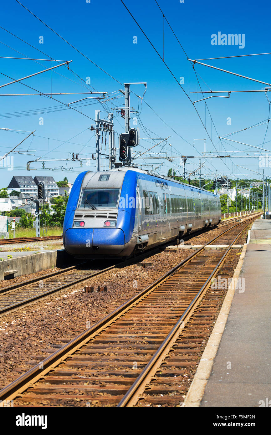 Train électrique,France,Bretagne,Morlaix Banque D'Images