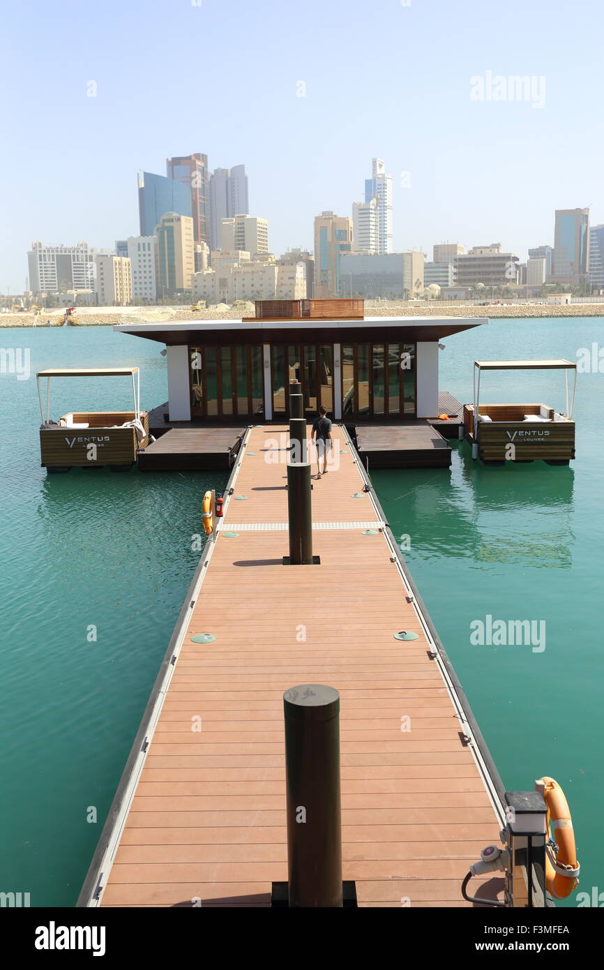 Jetée de l'hôtel Four Seasons, Royaume de Bahreïn Banque D'Images
