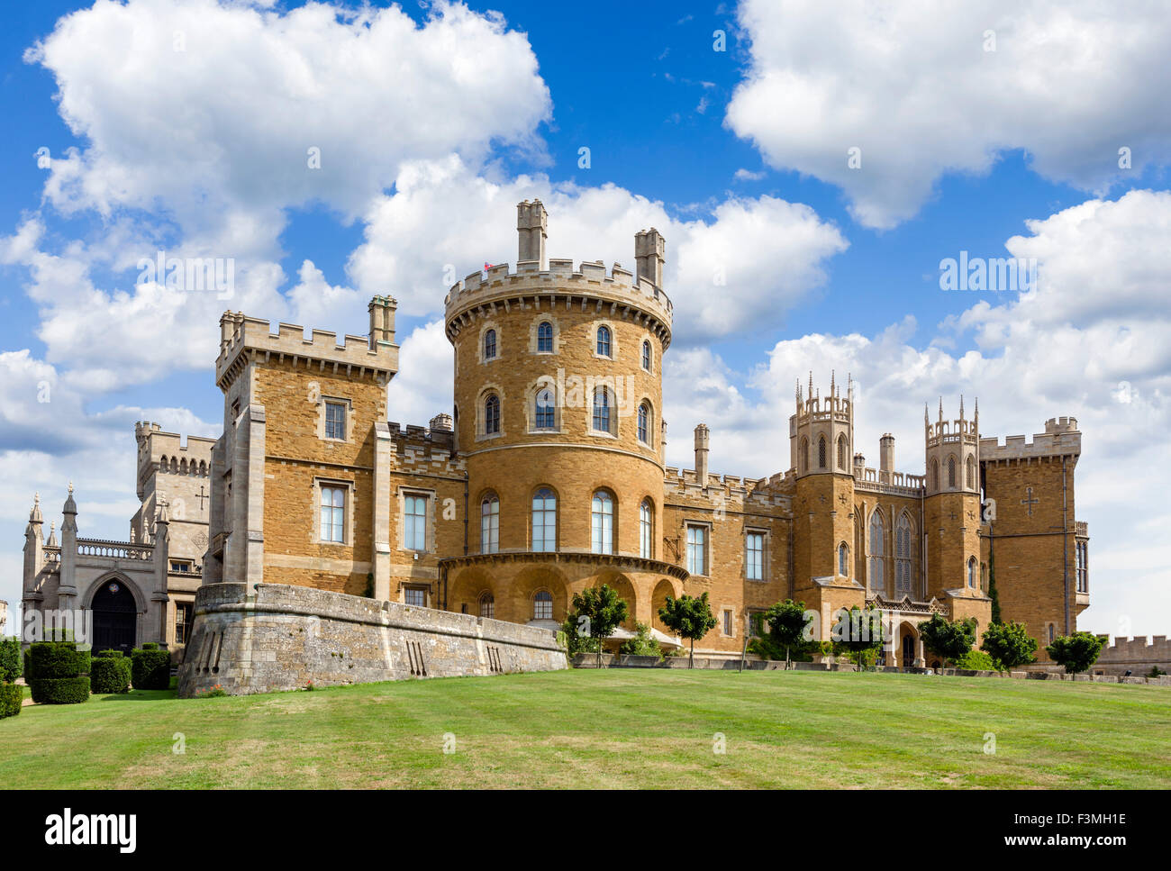 Château de Belvoir, une demeure seigneuriale dans le Leicestershire, Angleterre, RU Banque D'Images