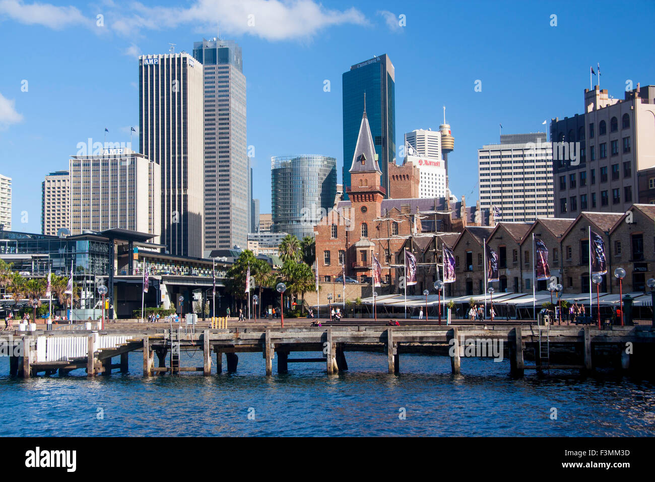 Les Rochers vue sur Sydney District Campbells Cove à l'Australasian Steam Navigation Company construction et à l'étranger Te passager Banque D'Images