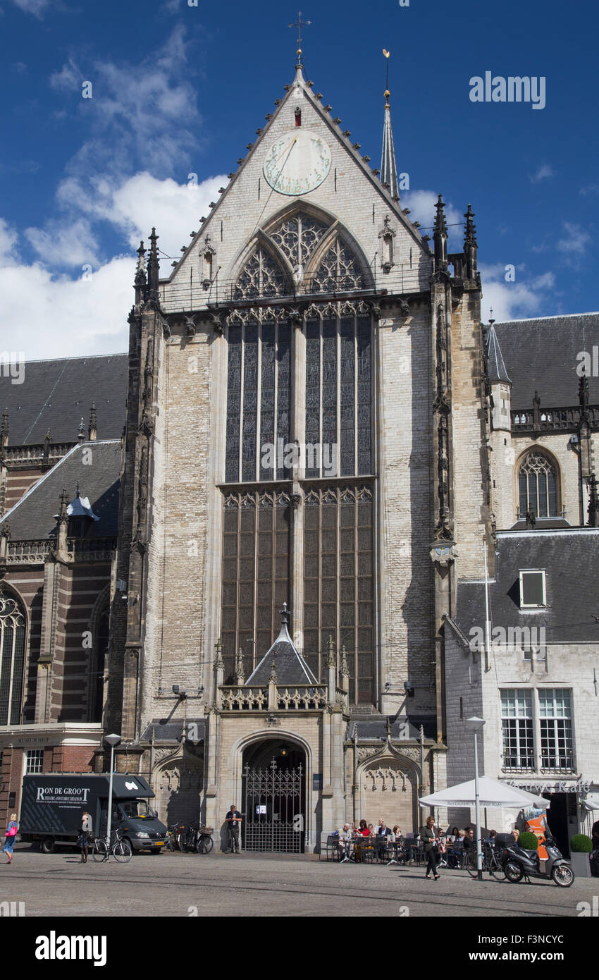 Le Nieuwe Kerk (Nouvelle église) est une église du XVe siècle à Amsterdam, située sur la place du Dam. Pays-Bas. Banque D'Images