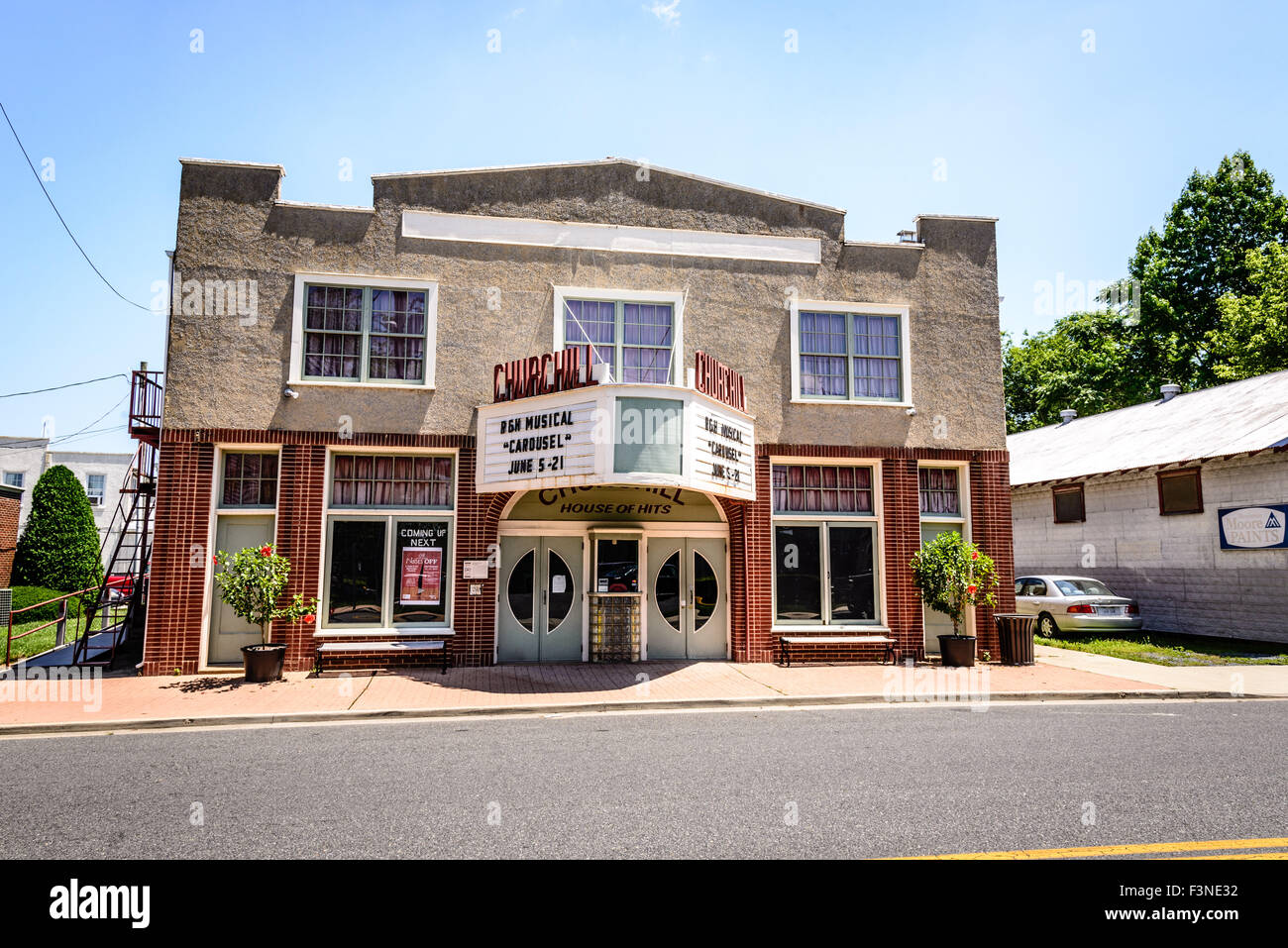 Churchill Theatre Community Building, 103 Walnut Street, Church Hill, Maryland Banque D'Images