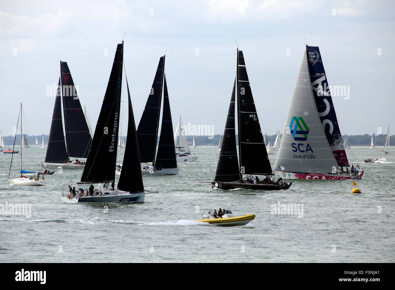 © Patrick Eden, démarrer, Fastnet Race 2015, Cowes, île de Wight, Banque D'Images