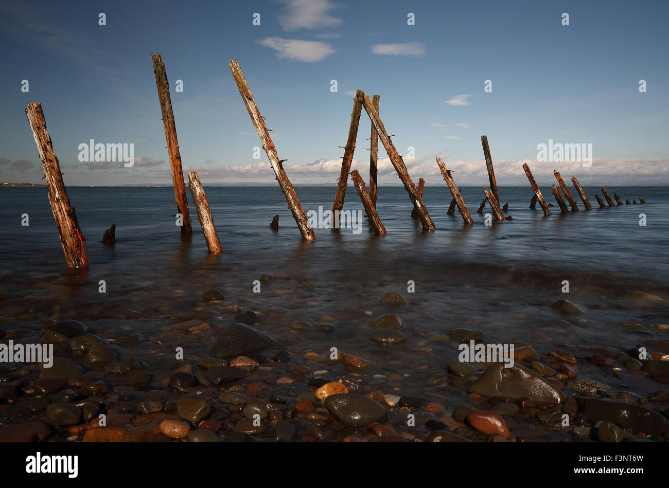 Épis, qui est dit, sont les vestiges d'un naufrage par les rives par Drummore, Mull of Galloway (pas a été confirmé) Banque D'Images