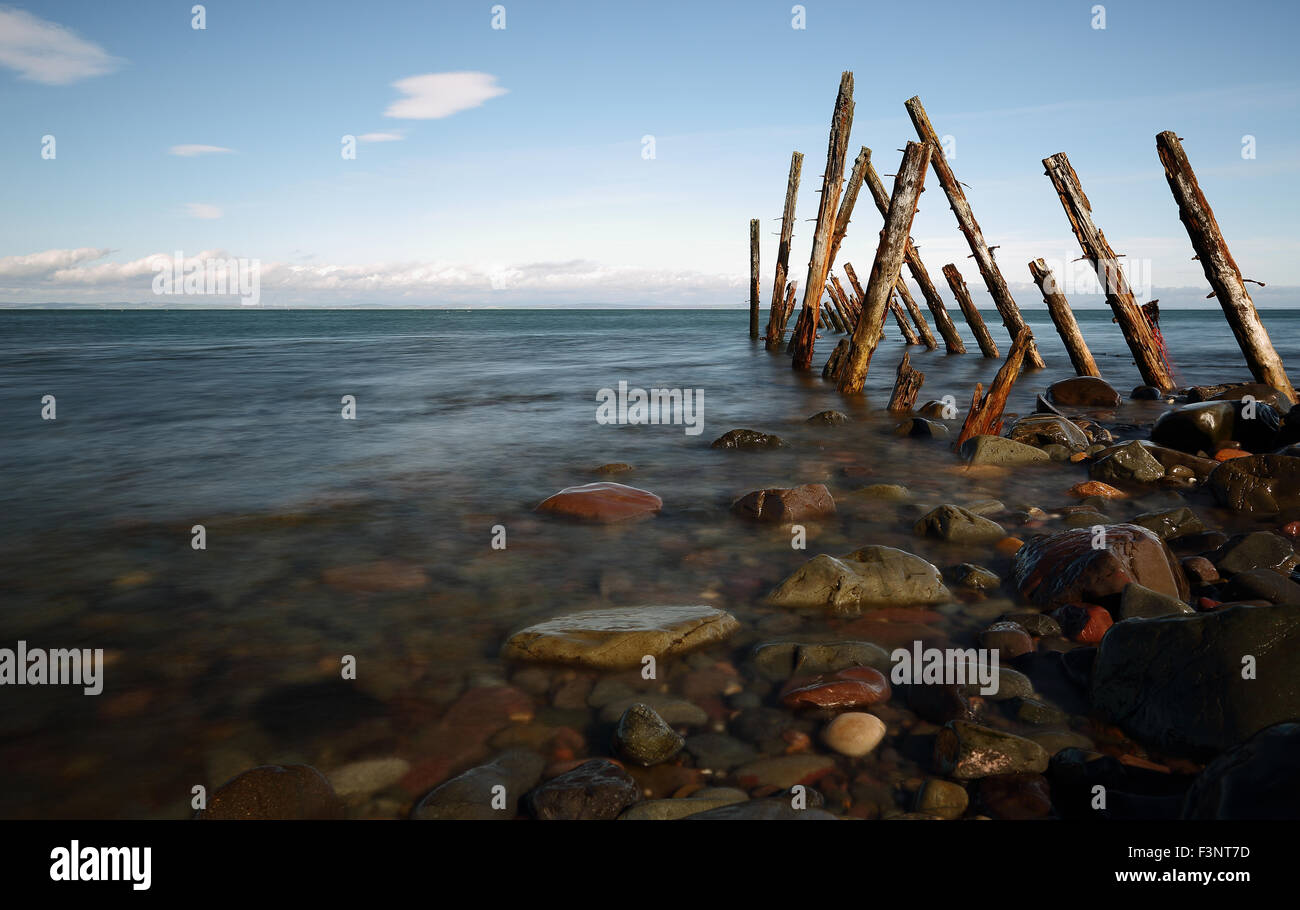 Épis, qui est dit, sont les vestiges d'un naufrage par les rives par Drummore, Mull of Galloway (pas a été confirmé) Banque D'Images