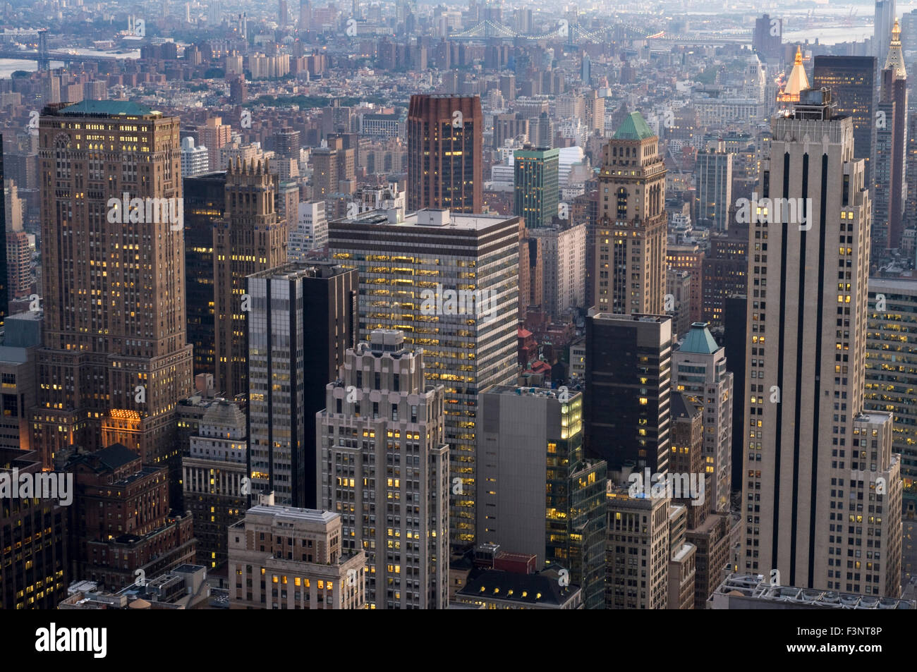 Vues aériennes de la Midtown West & Theatre District. C'est sans doute la plus grande offre culturelle dans toute la ville. En th Banque D'Images