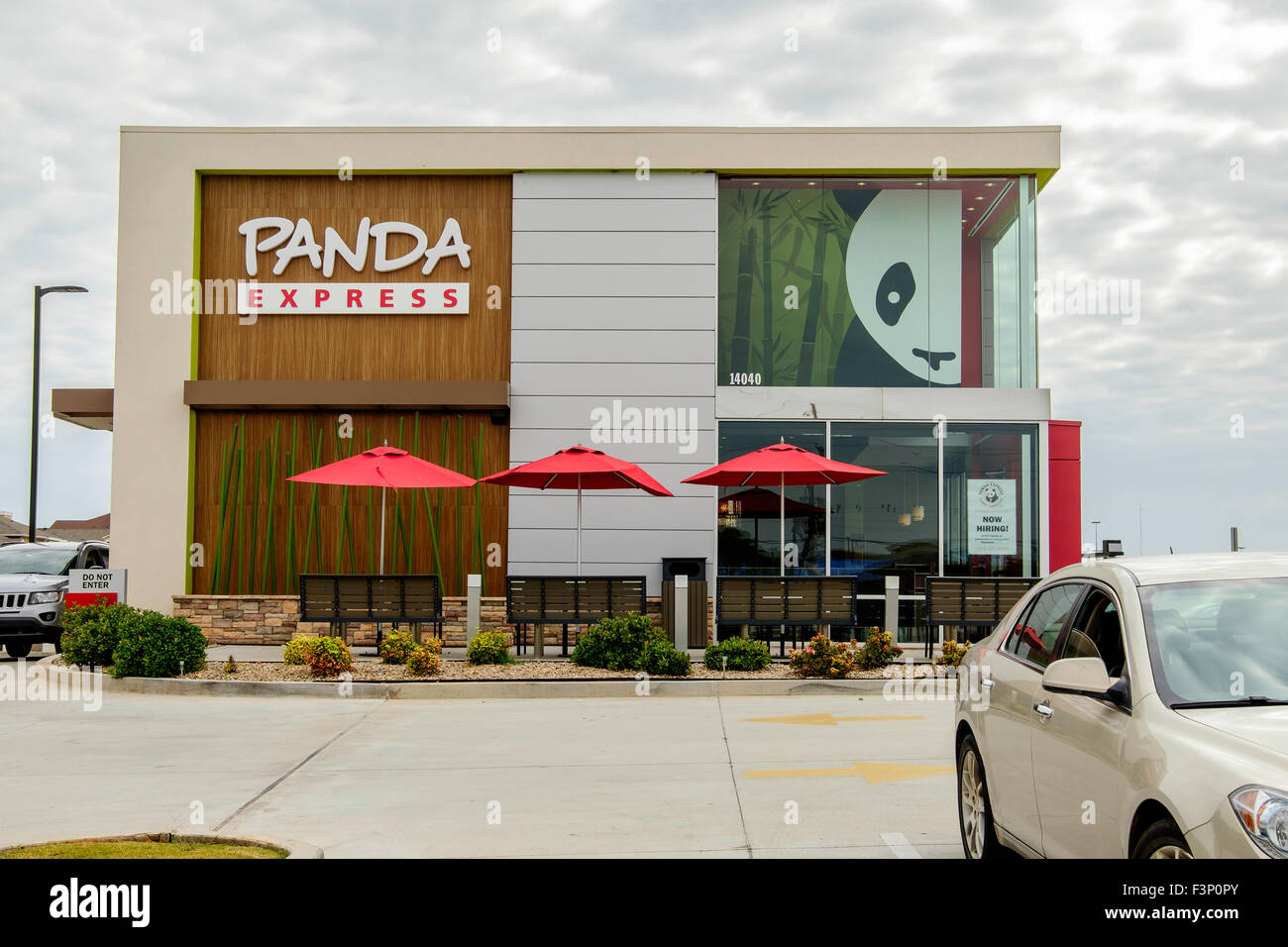 Panda Express, un restaurant chinois de la chaîne servant des repas rapides à Oklahoma Cily, Oklahoma, USA. Banque D'Images