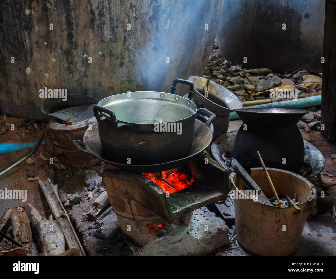 Cuisine dans les régions rurales en Thaïlande Banque D'Images