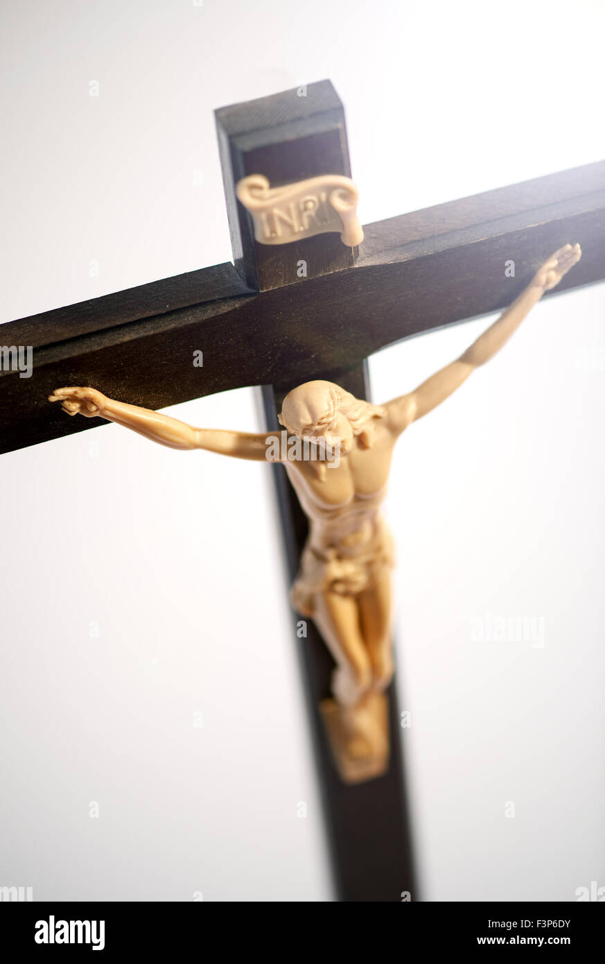 Le Christ crucifié sur la croix libre Banque D'Images