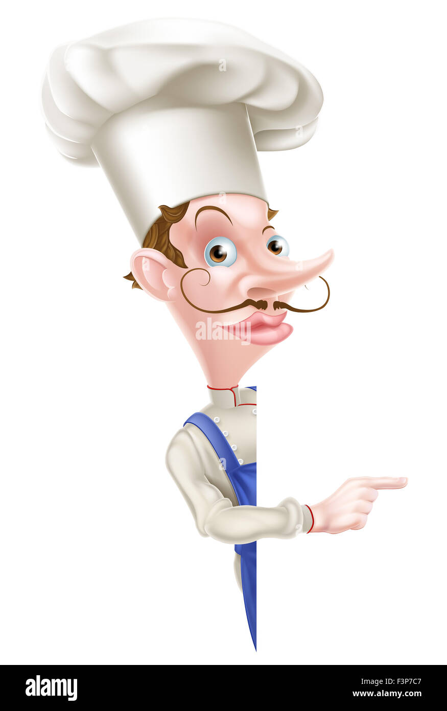 Une illustration d'une caricature montrant un signe rond chef Banque D'Images