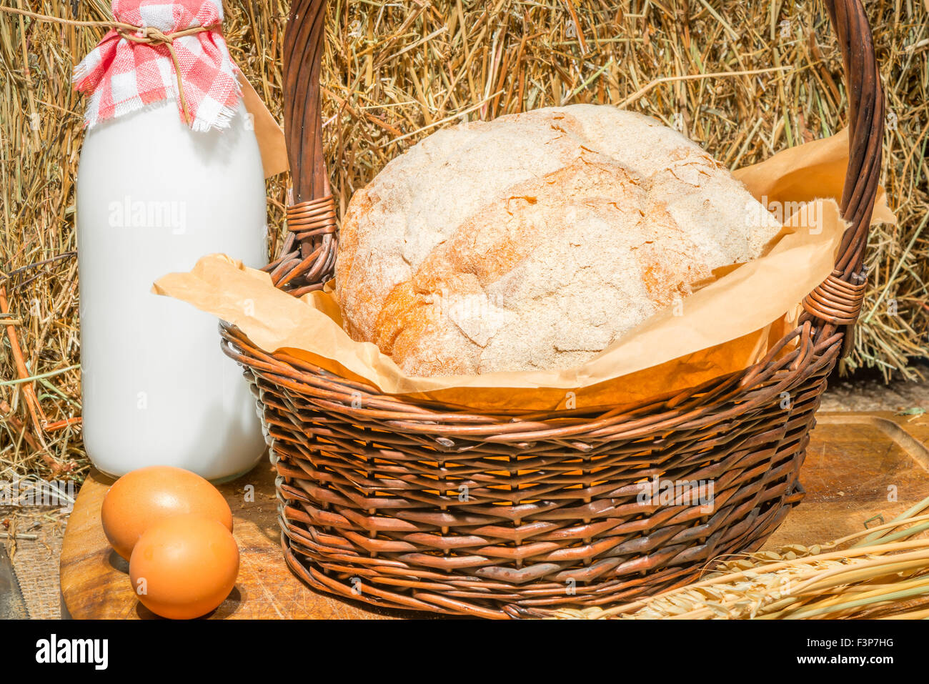 Encore et la vie des produits naturels dans la décoration agricole Banque D'Images