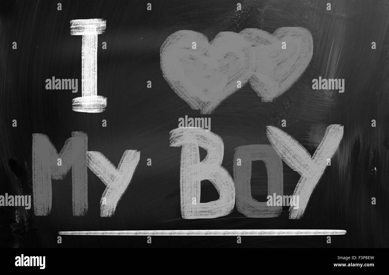 J'aime mon garçon Concept Banque D'Images