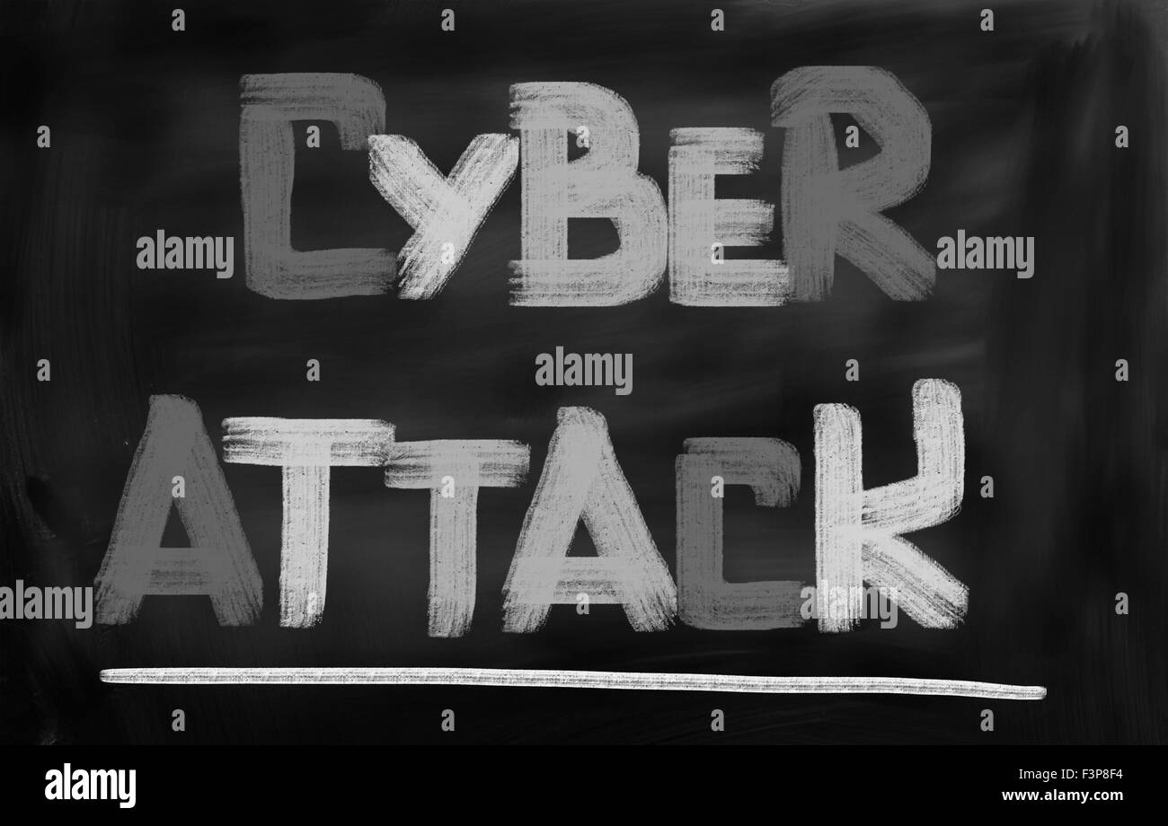 Concept cyber-attaque Banque D'Images