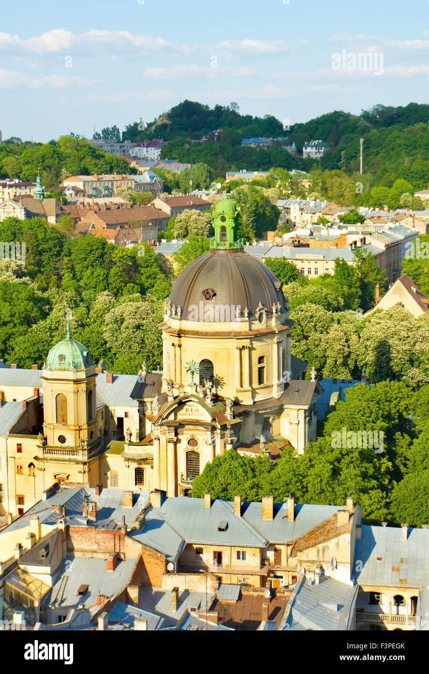 Cathédrale dominicaine dans la ville de Lvov (Lviv) en Ukraine. Centre historique de Lviv est Patrimoine Mondial de l'UNESCO. Banque D'Images