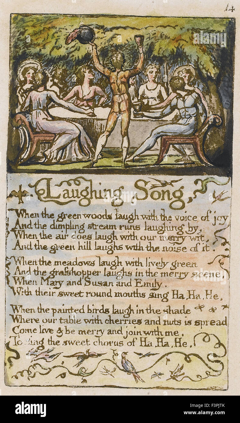 William BLake - Chanson de rire Banque D'Images