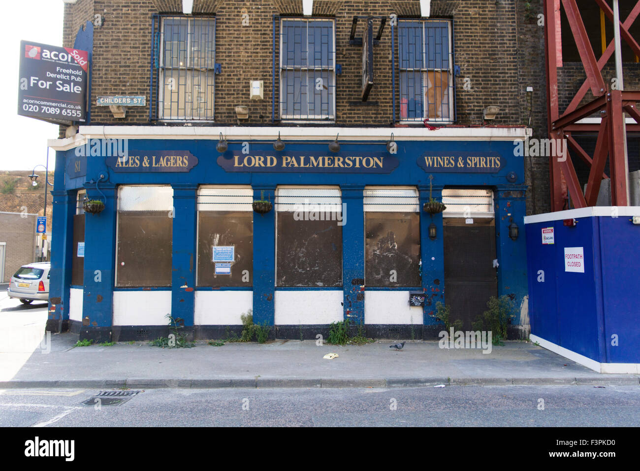 Lord Palmerston, un pub local traditionnel à Deptford, dans le sud-est de Londres Banque D'Images