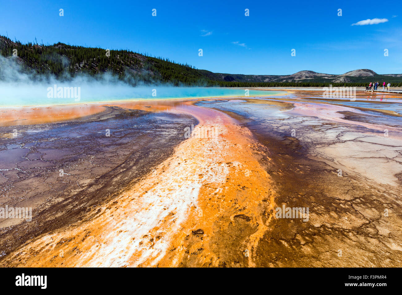 Grand Prismatic Spring, Midway Geyser Basin, Parc National de Yellowstone, Wyoming, USA Banque D'Images