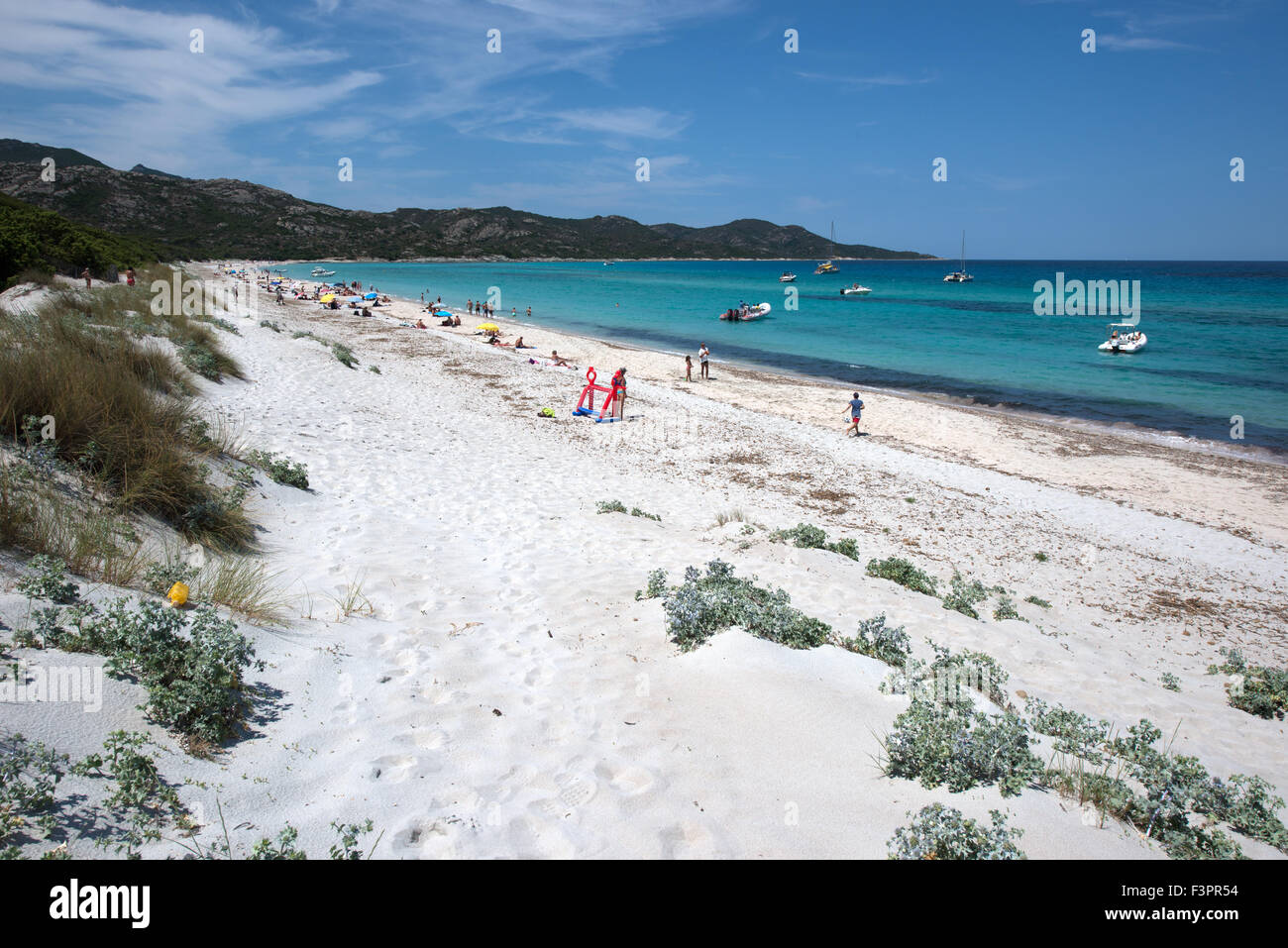 Plage De Sable Blanc De Saleccia Corse France Banque D